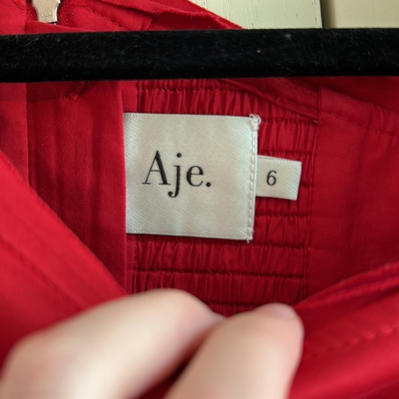 AJE red puff sleeve top - Picture 2 of 6